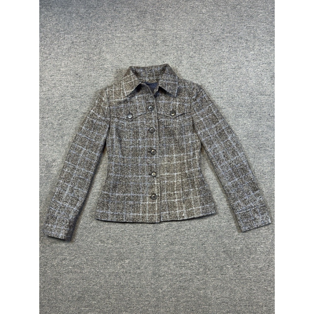 Vintage KITON Napoli Women's Check Plaid Blazer Jacket Size 40 No Material Tag